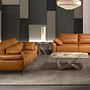 Ovaler Couchtisch Marmor Stahl 5