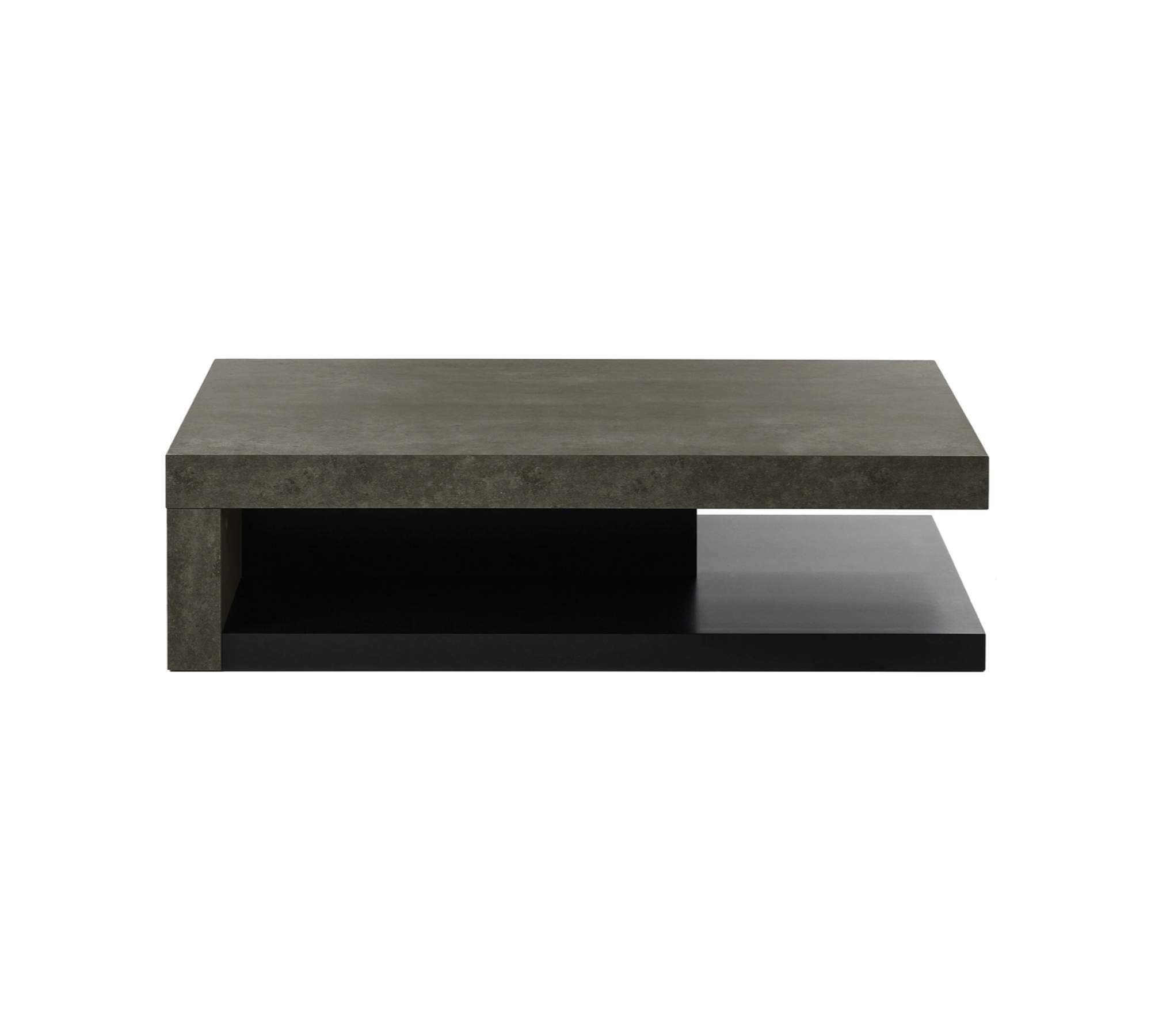 Couchtisch Beton Dekor Wabenplatte Matt Schwarz 2