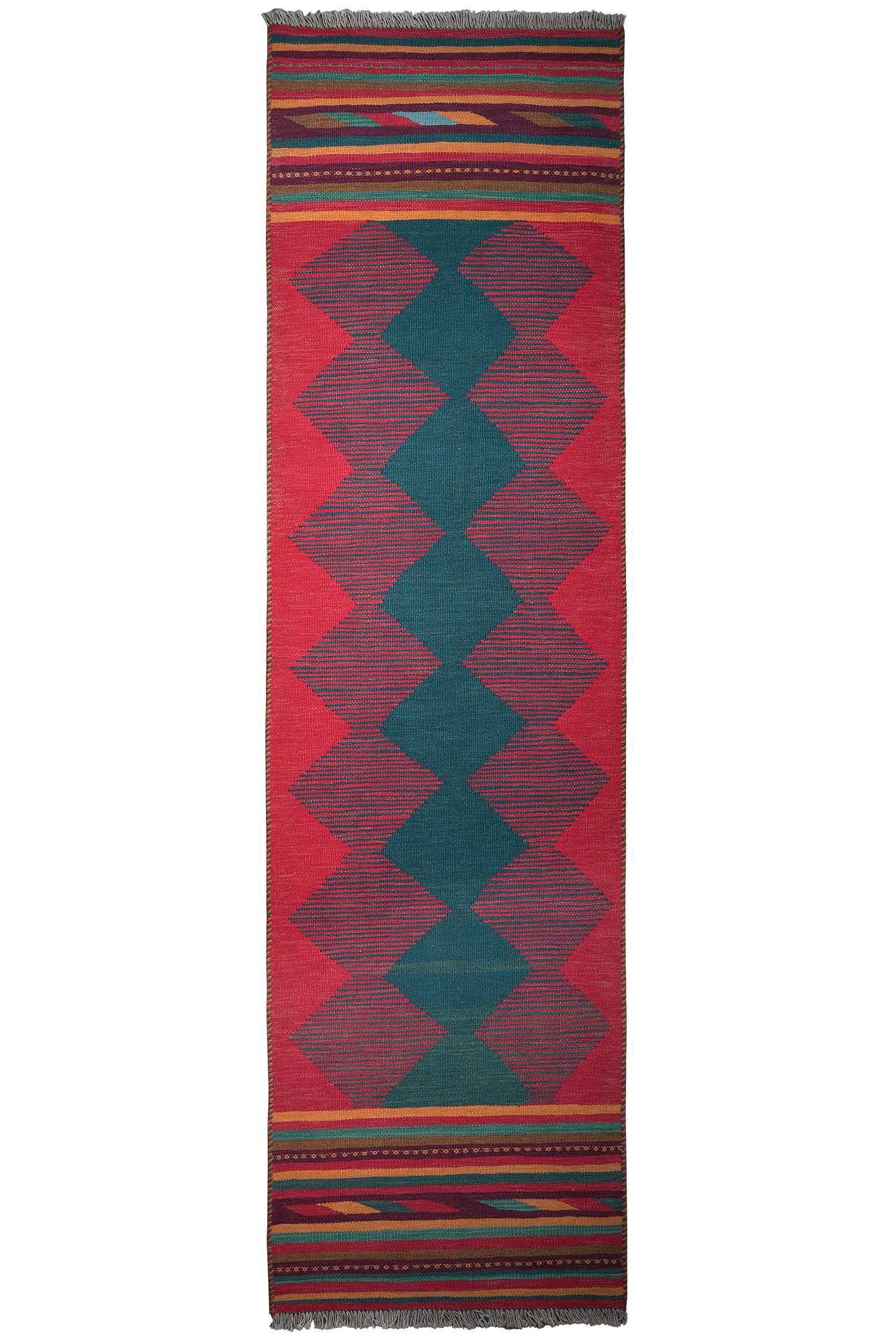 Kilim Gashgai Teppich Rot Blau 0