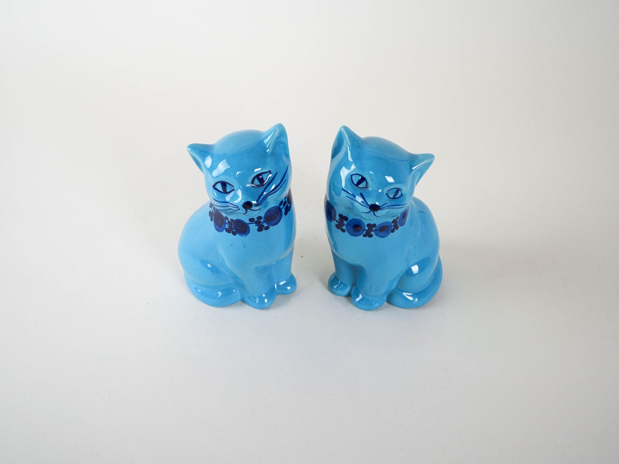Keramik-Katzenfiguren 1970er Jahre Guldkroken 2