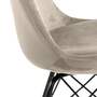 2x dining chair velvet metal sand 4