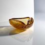 Vintage Schale Muranoglas Bernstein-Orange 70er Jahre 0