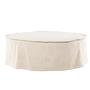 Vindö Ottoman Beige Linen ⌀101cm 2