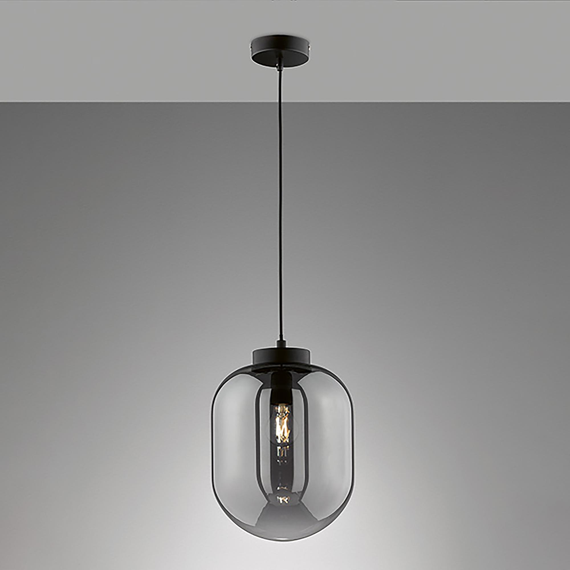 Regi Pendant Lamp Iron Smoke Glass 1-light 0
