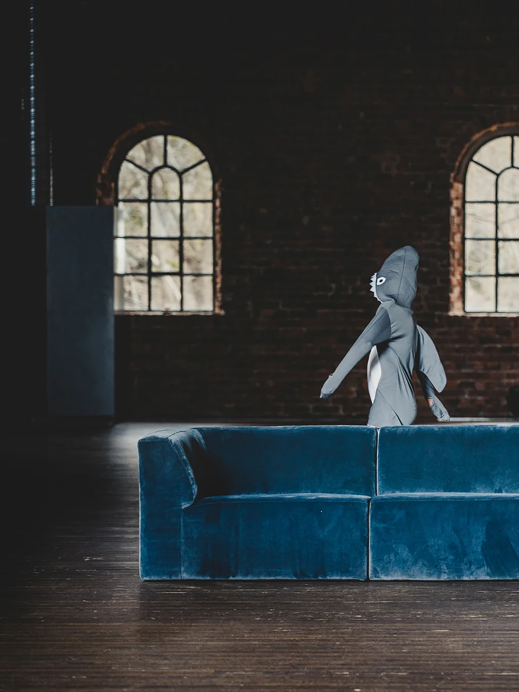 Hajen Modul-Sofa mit Kissen Blau 0