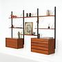 Module shelf teak brown 1960s 5