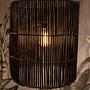 Hängelampe Rattan Schwarz ø50cm 2
