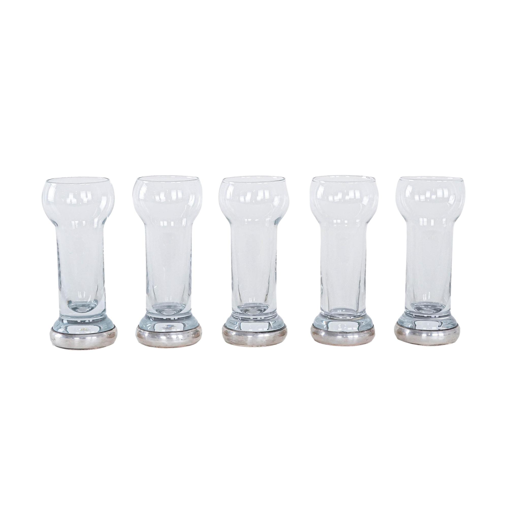 5er-Set Gläser Transparent 1970er Jahre 0