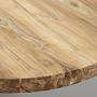 Ovale Tischplatte Teakholz 3