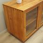 Display cabinet pine wood 1980s 14