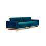 Aya Sofa 4-Sitzer Velour Lux Petrol 1