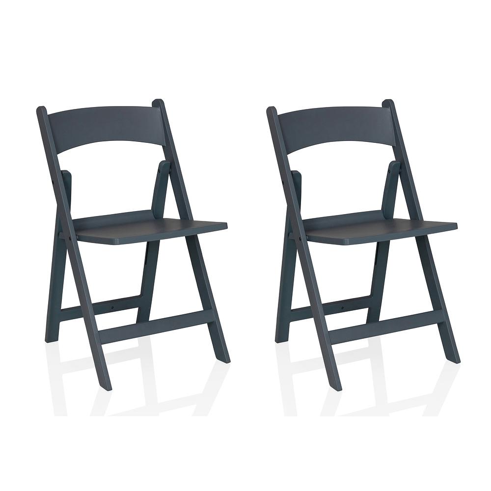 2x Travano Sedia da giardino Plastica Grigio 0