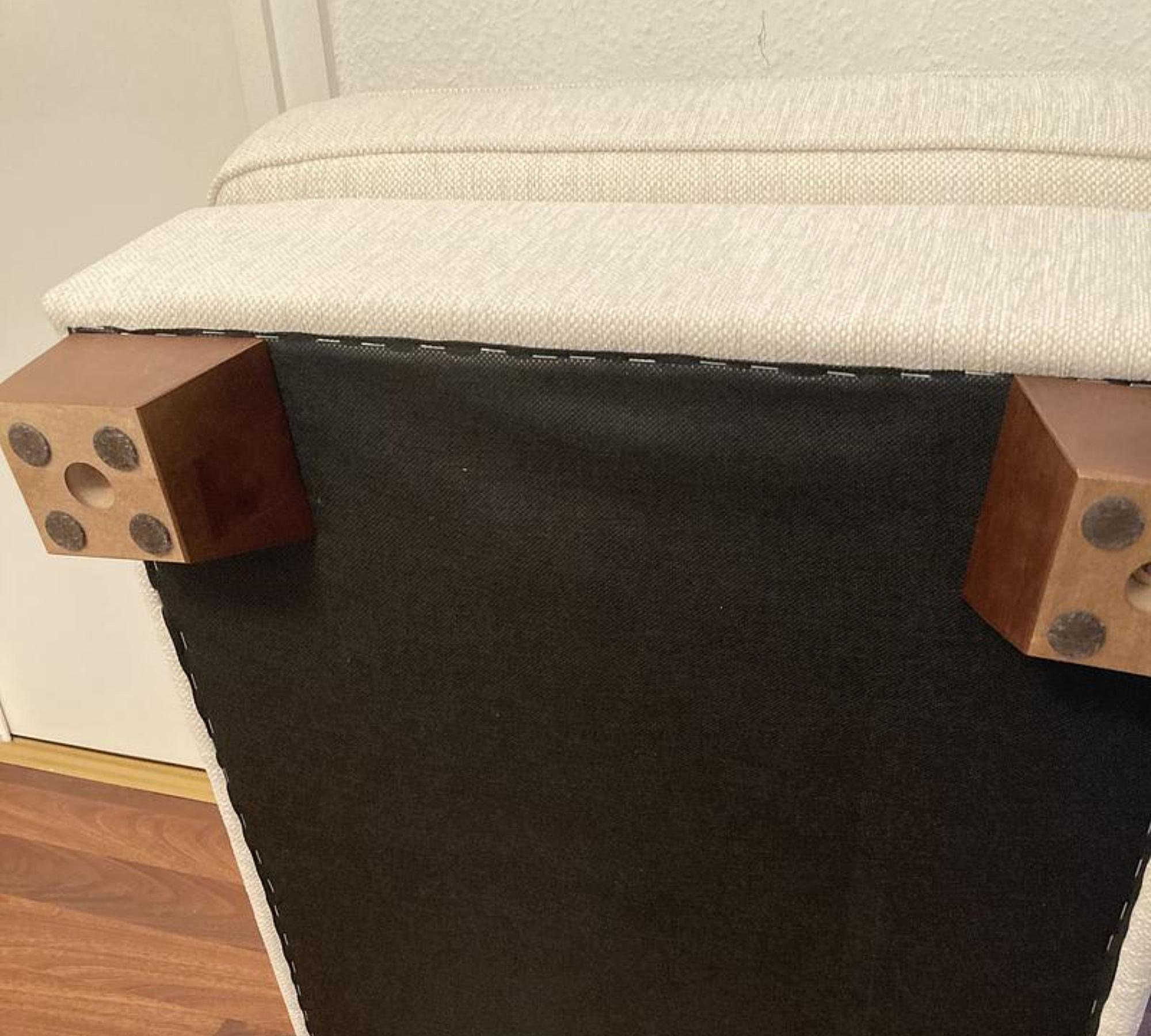 Franka Hocker Webstoff Eiche Creme Braun 5