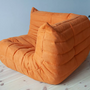 Togo Lounge Set 3-tlg. Textil Orange 8