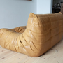 Togo Sofa 2-Seater Pull-Up Leather Camel Brown 4