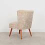 2x Vintage Armchairs Beech wood Textile Beige 1970s 10