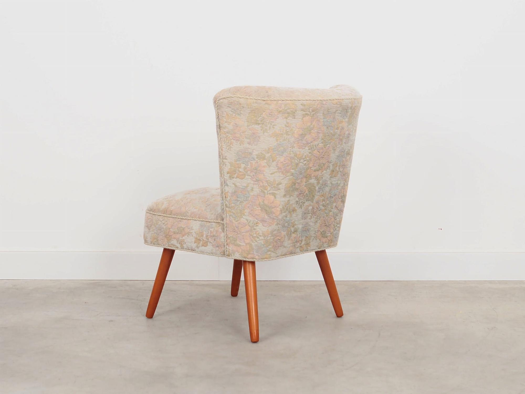 2x Vintage Armchairs Beech wood Textile Beige 1970s 10