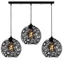 Pendant lamp with 3 elements Black Metal 1