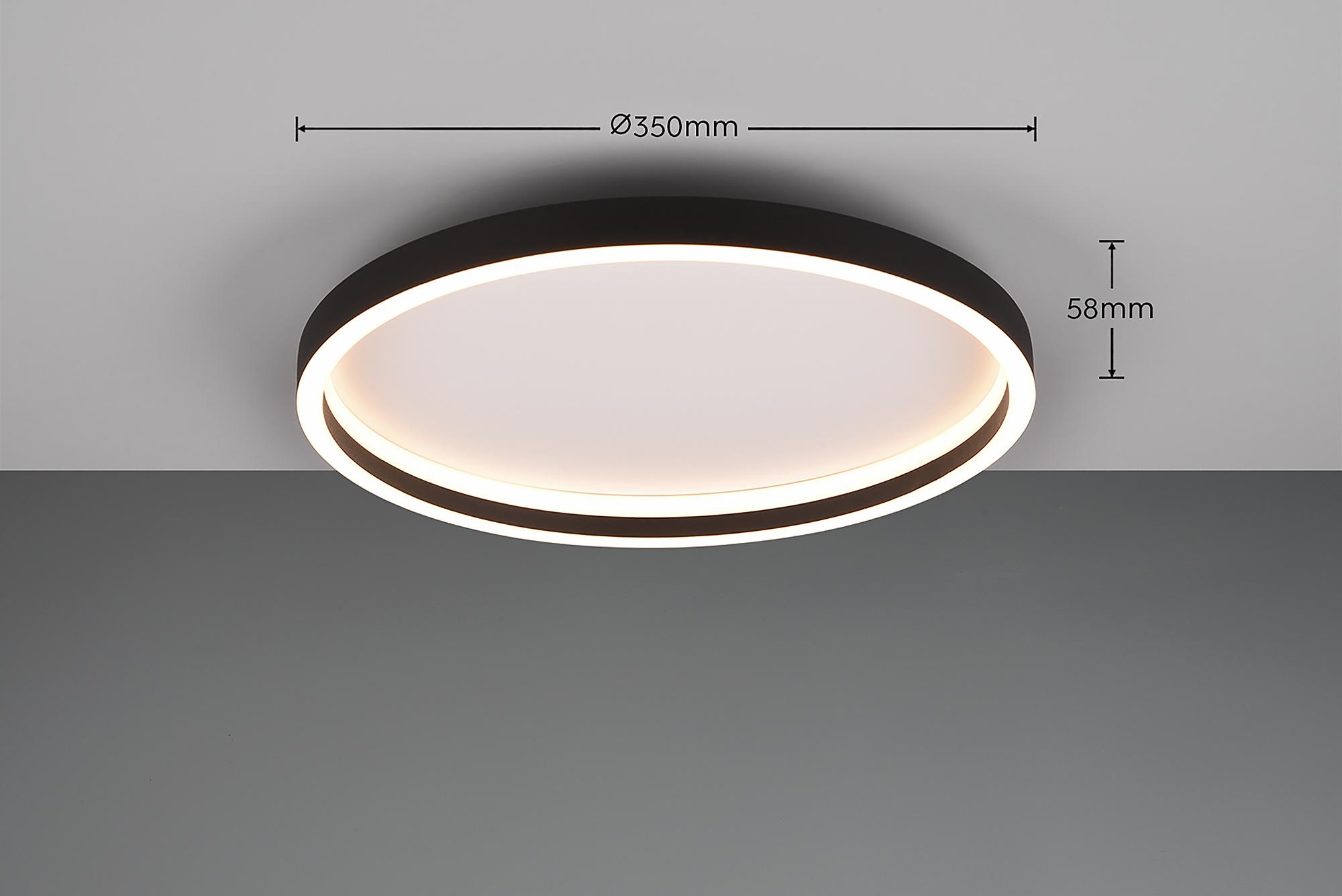Rotonda LED ceiling light iron 1-light 4