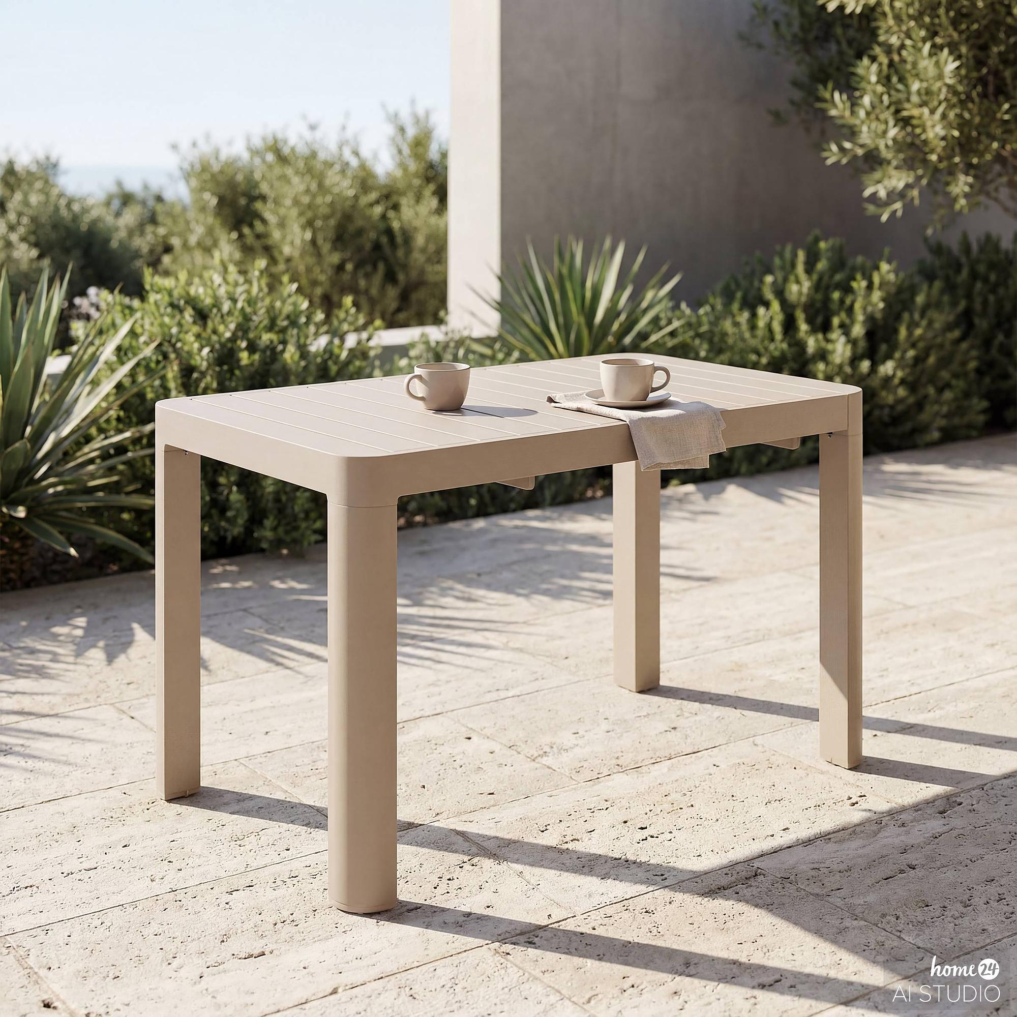 Garden Table Yaro Extendable Aluminum Beige 2