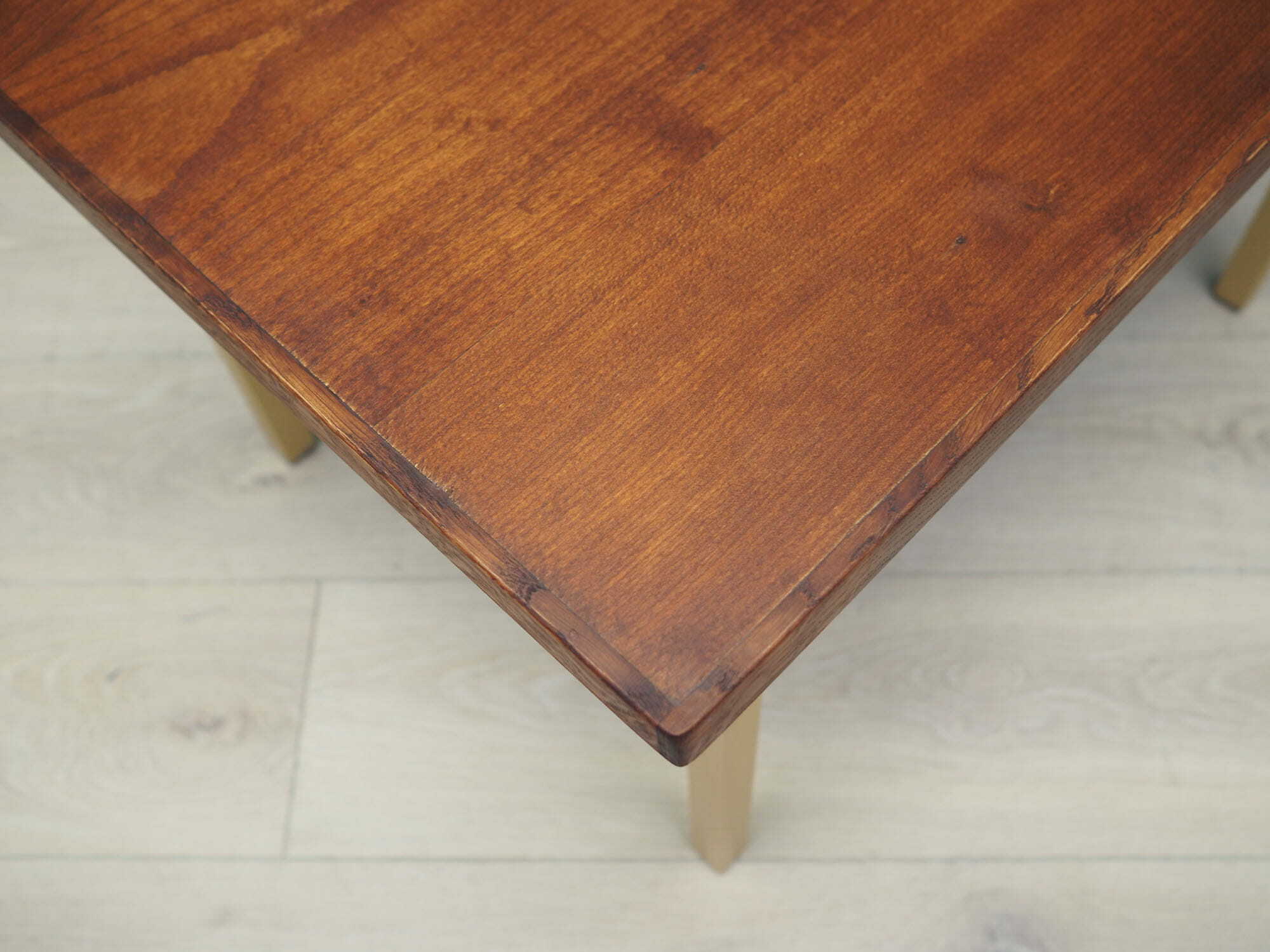Vintage Coffee Table Wood Metal Brown 1970s 7