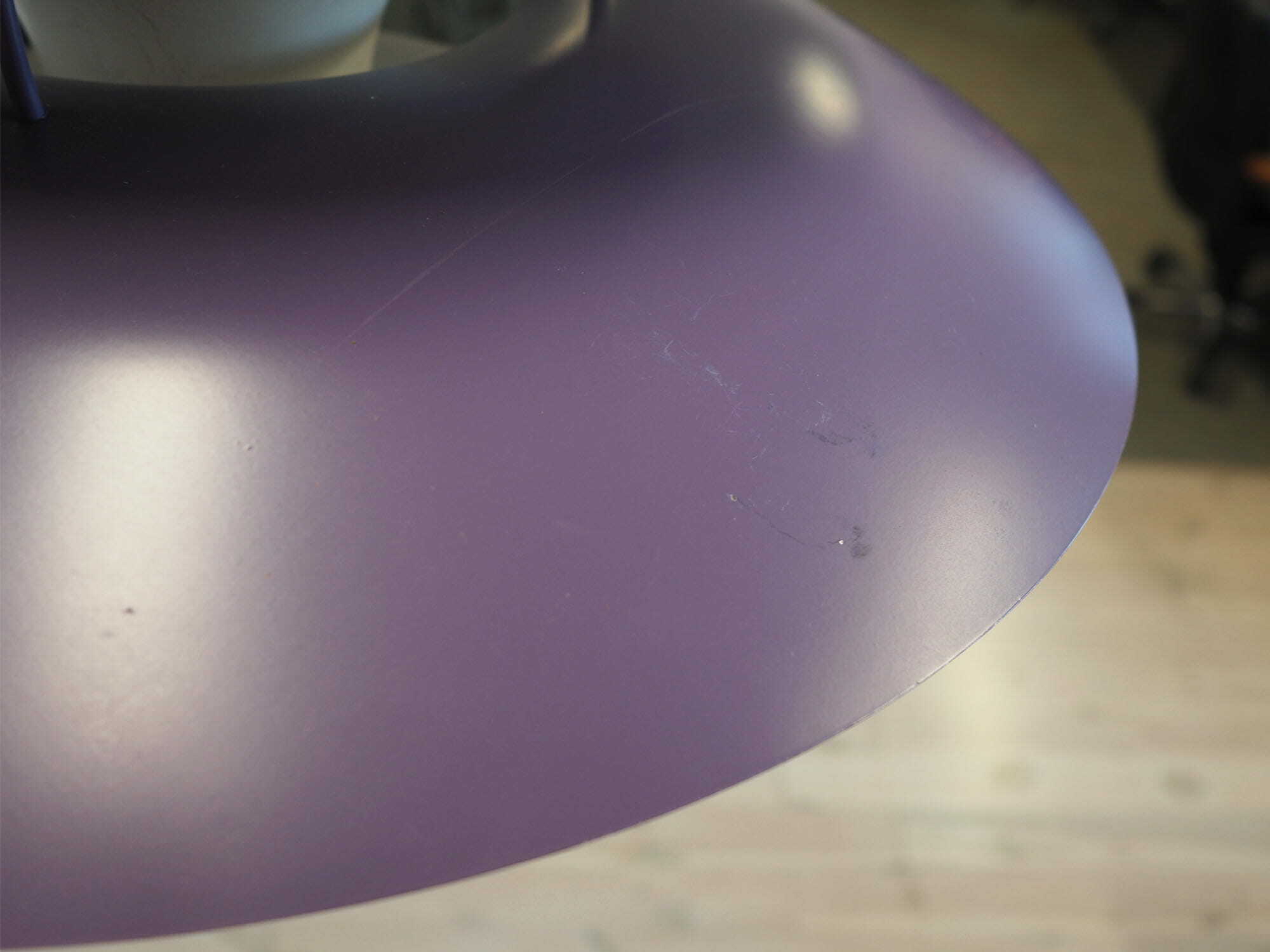 Vintage Pendant Lamp Metal Violet 1970s 9
