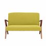 Retrostar 2er Sofa New Life Nussbaum Beizung Pistaziengrün 2