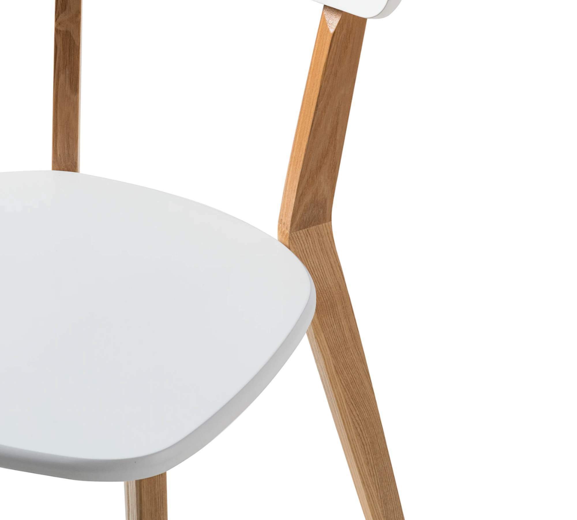 2x Dining chair Ash wood White Ash 6