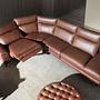 Sofa Récamiere Rechts Leder Tabakbraun 5