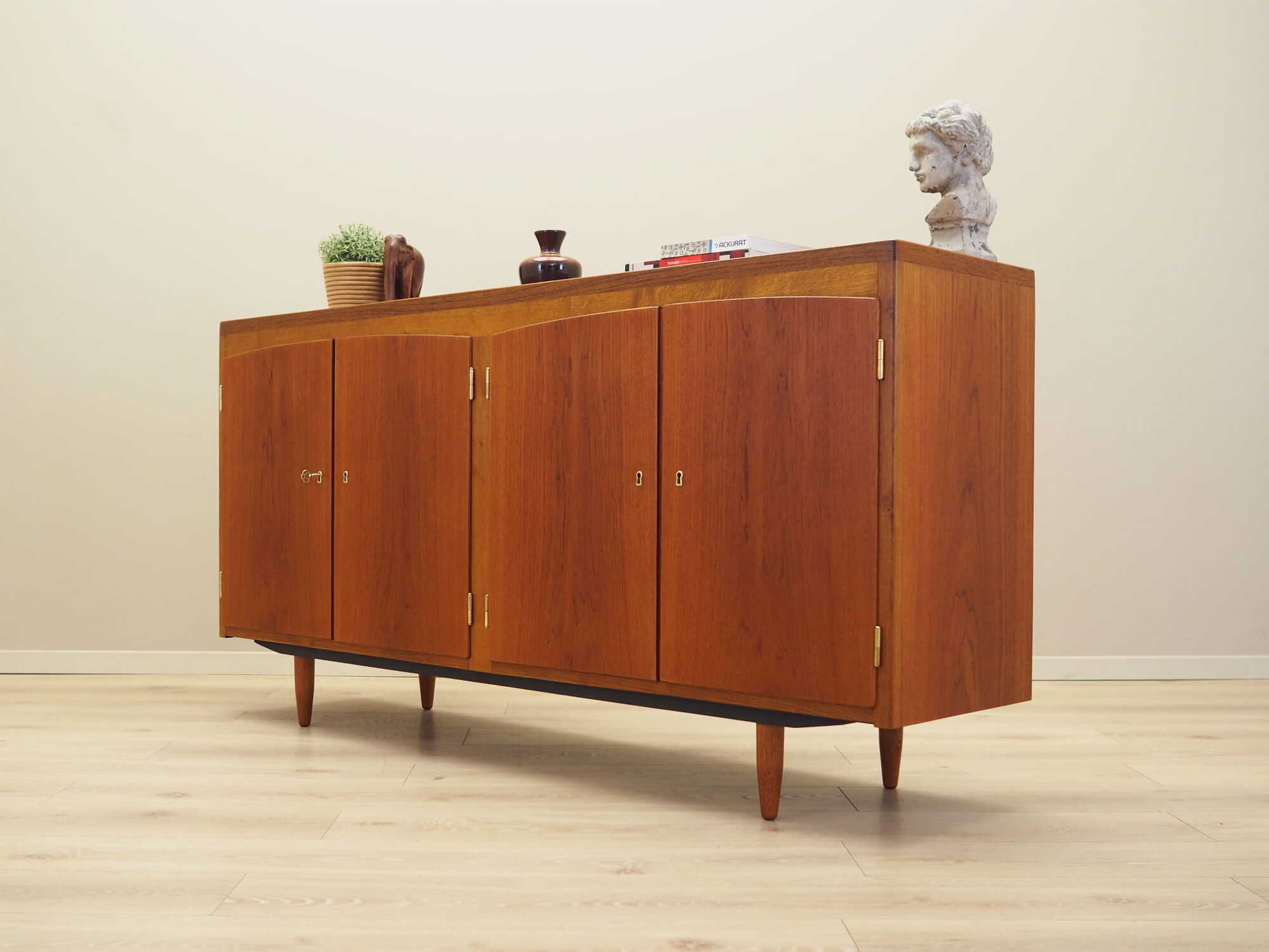 Vintage Sideboard Teakholz Braun 1960er Jahre 3