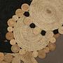 Bosie Demir Kleiner Runder Natur- und Schwarz Jute Teppich 3