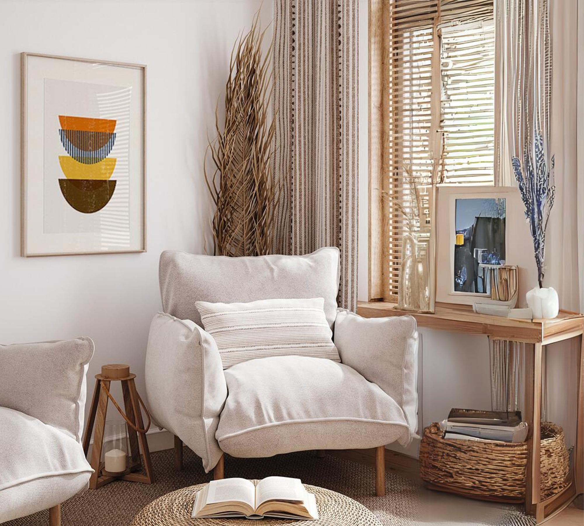 Abstract Sun Moon Stampa d'arte con cornice multicolore 3