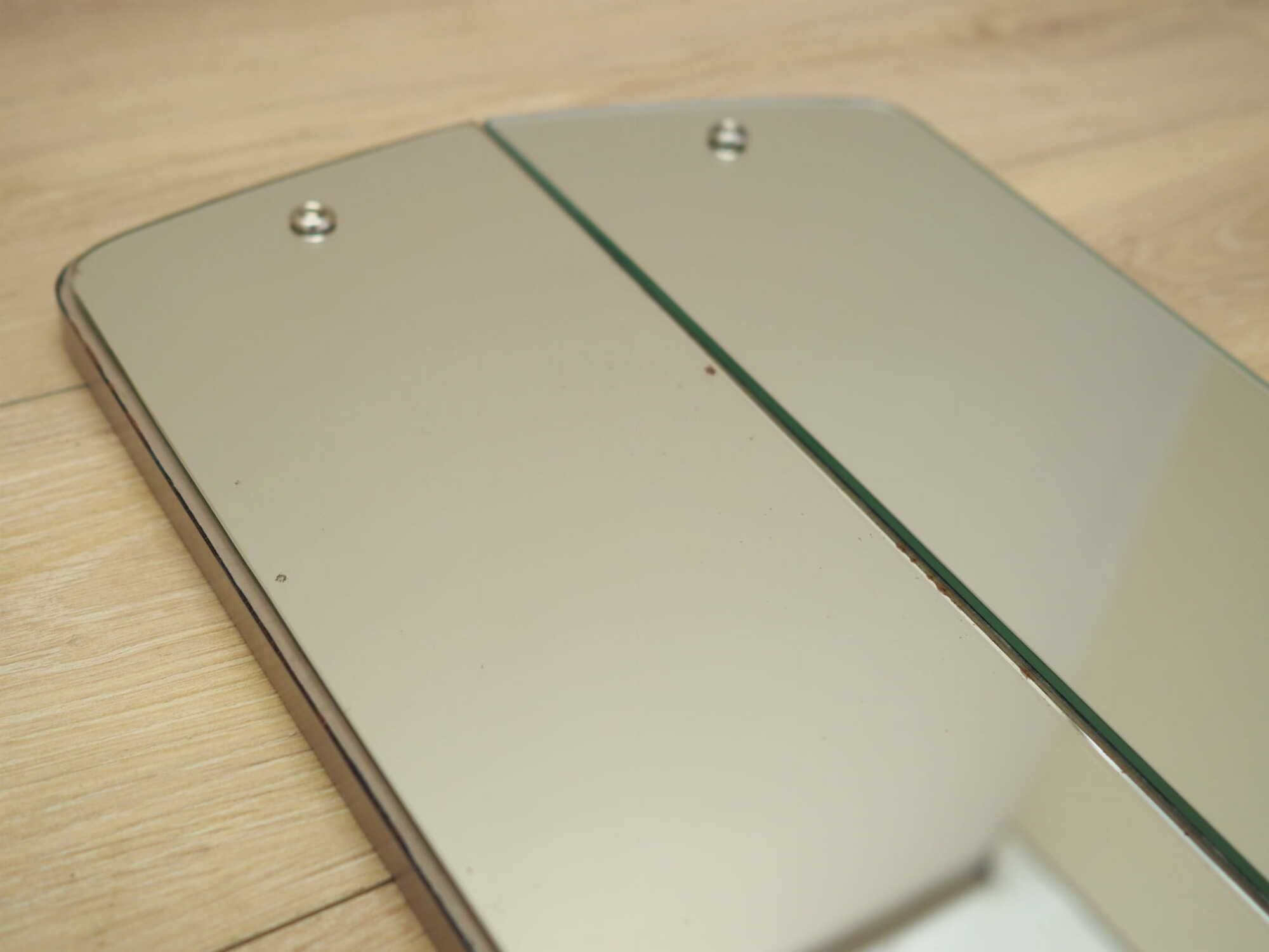 2x Mirror Wood Grey 1960s 8