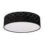 2-light ceiling lamp mixed fabric metal black 0