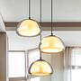 3-Light Pendant Lamp Jella Type B Smoked Glass Iron 1