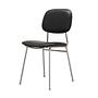 Dining chair faux leather metal 1970s 0