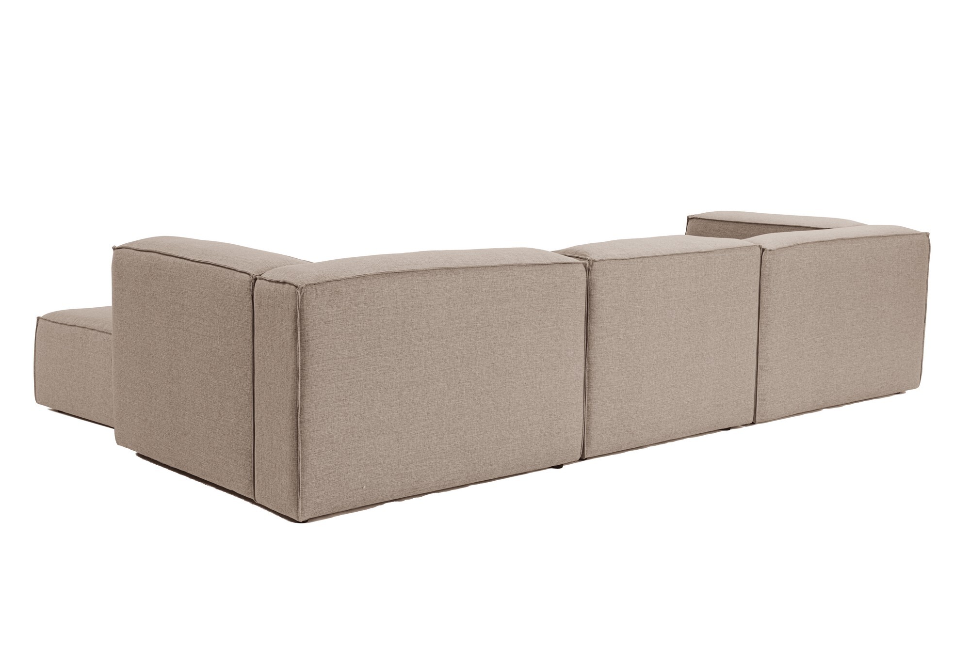 Modernes Sofa Récamiere Rechts Leinen Braun 6