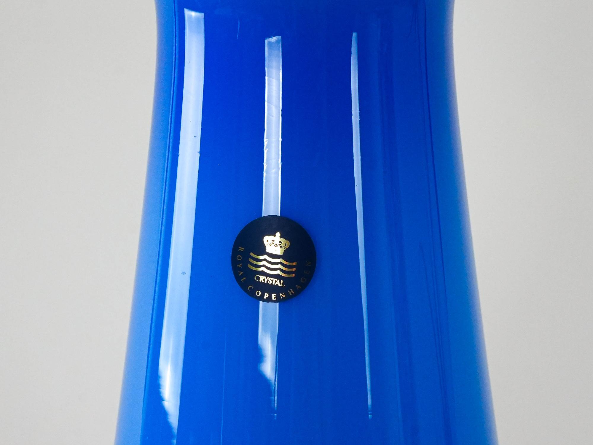 Glasvase Blau 6