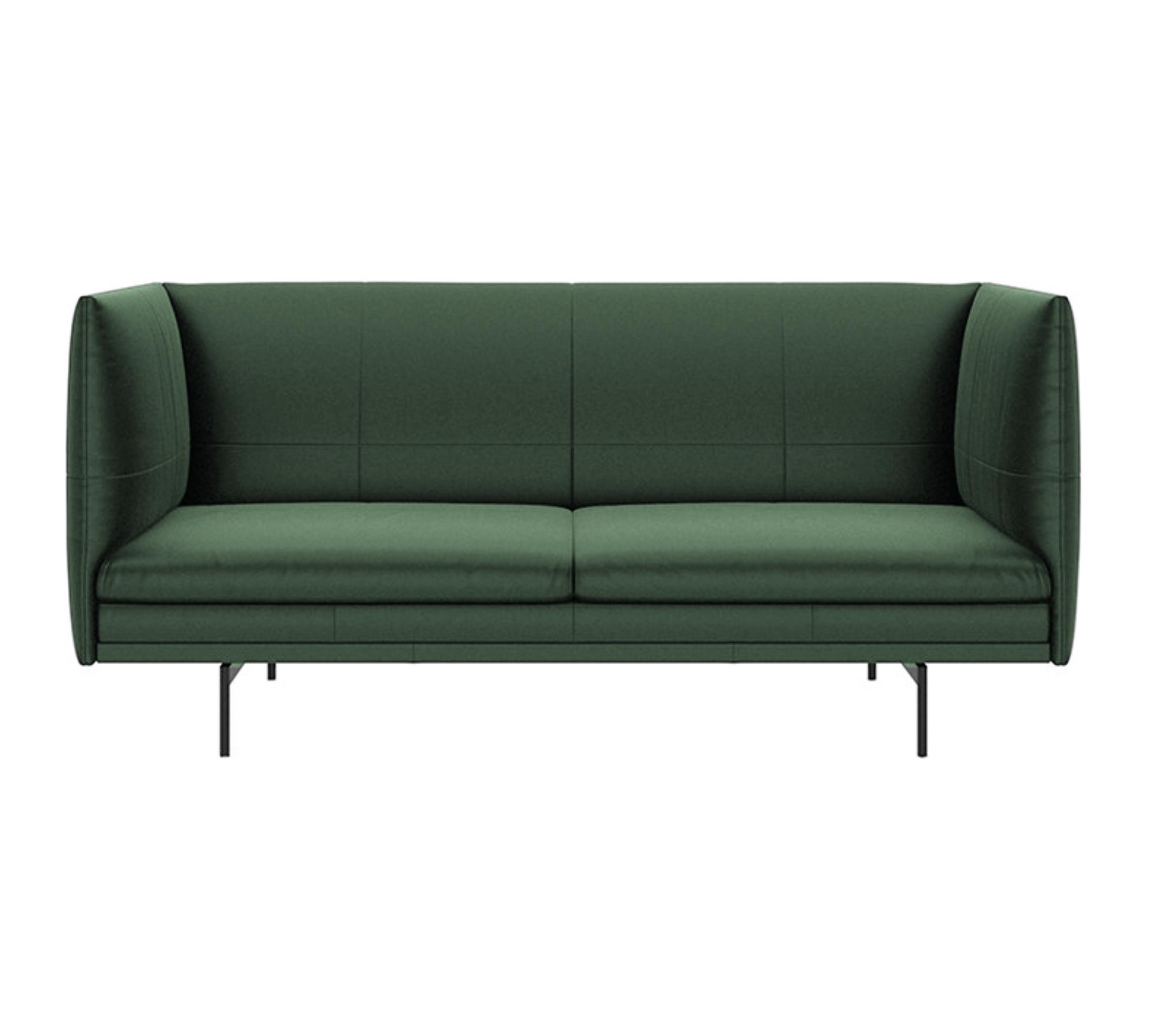Nantes Sofa 2-Sitzer Estoril-Leder Dunkelgrün 0
