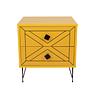 Luna bedside table wood veneer yellow 6