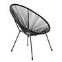 Garden Lounge Set of 2 Copacabana Steel Polyrattan Black 4
