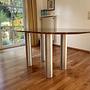 Dining table with oval granite top 0