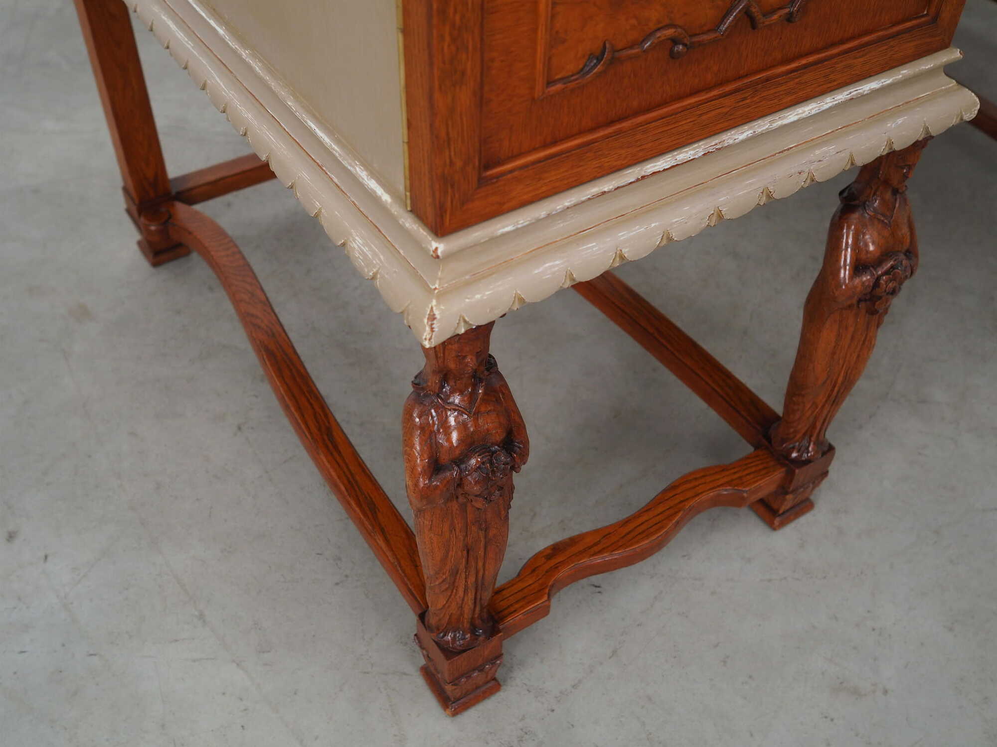 Vintage desk wood brown 1950s 9