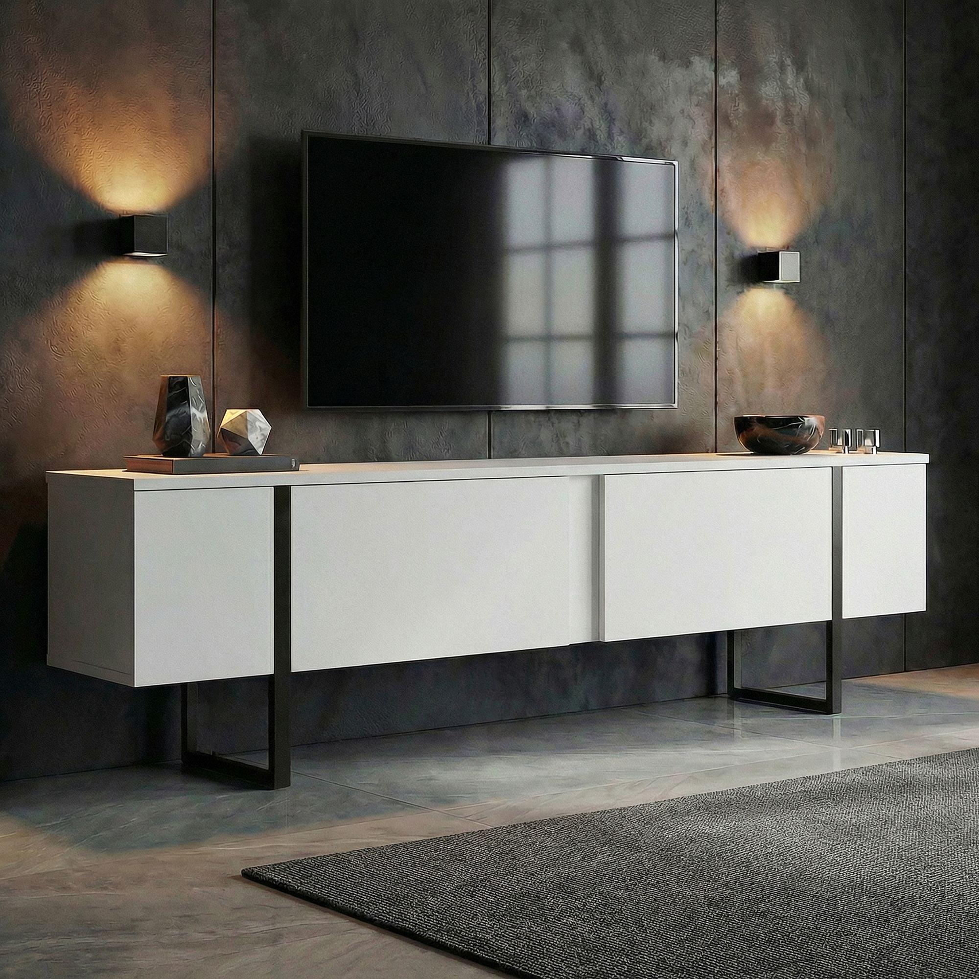 Onera Sideboard Weiß Schwarz 0