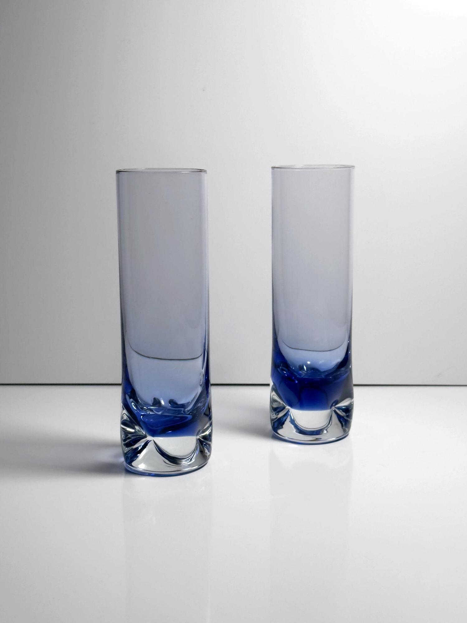 6x Vintage Trinkglas Muranoglas Violett 60er Jahre 1