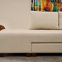 Aly Schlafsofa Récamiere Links Baumwolle Creme 5