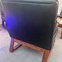 Sofagarnitur Leder Holz 3 teilig 6
