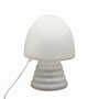 Vintage Table Lamp Glass Metal White 1970s 0