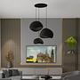 3-Flammig Wabi Sabi Mossgreys Pendelleuchte Schwarz 3