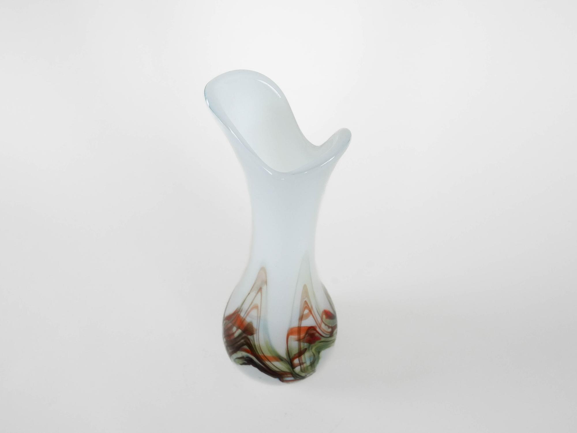 Glass decanter White 1970s 6
